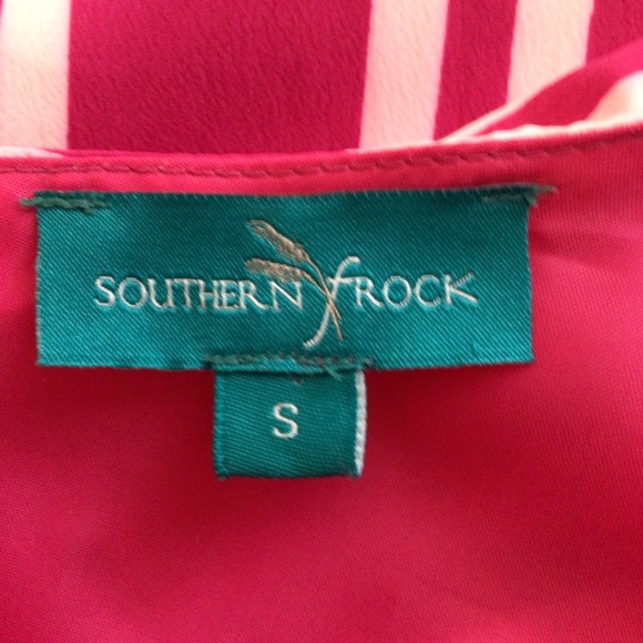 Southern Frock One Shoulder Pink and White dress size Small - Picture 7 of 7
